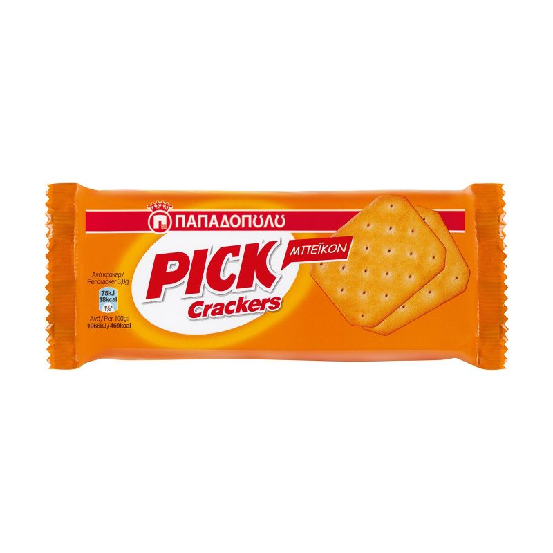 ΠΑΠΑΔΟΠΟΥΛΟΥ κράκερ pick crackers με μπέικον 100gr – Παπαδοπούλου – Αλμυρά Snacks