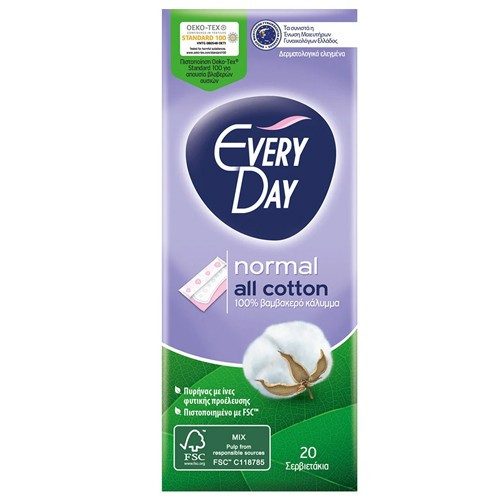 EVERY DAY σερβιετάκια all cotton normal 20τεμ – Σερβιέτες