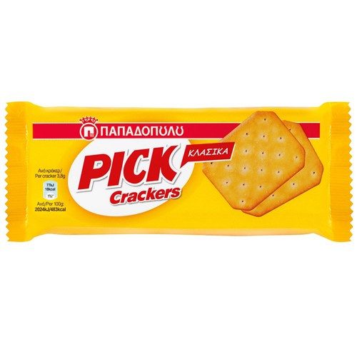 ΠΑΠΑΔΟΠΟΥΛΟΥ κράκερ pick crackers κλασικά 100gr – Παπαδοπούλου – Αλμυρά Snacks