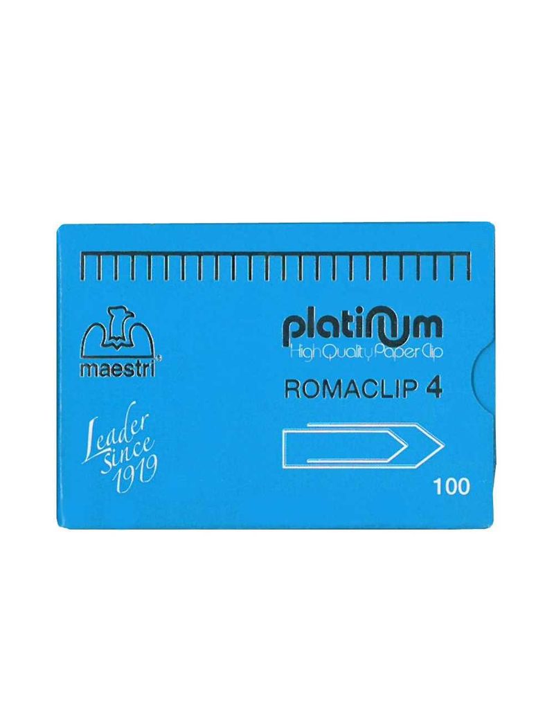 MAESTRI συνδετήρας romaclip No4 platinum 1τεμ – Συνδετήρες