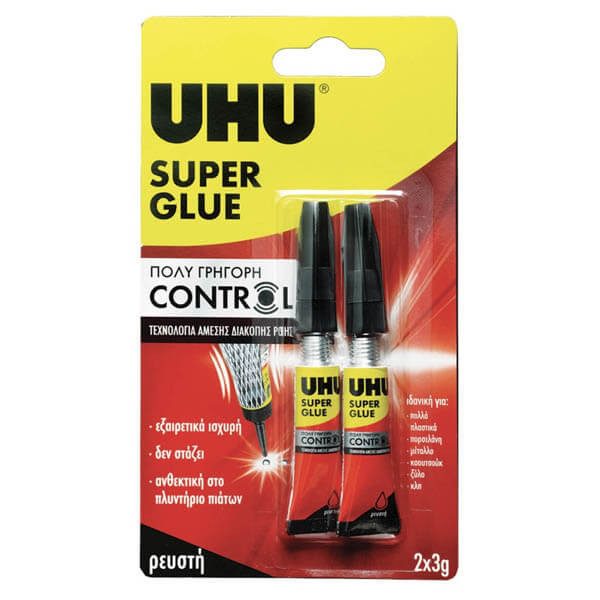 UHU κόλλα super glue 2x3gr – Κόλλες