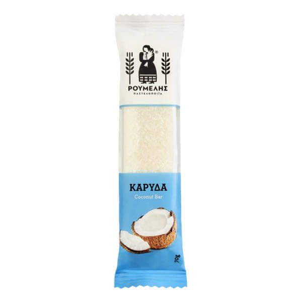 ΡΟΥΜΕΛΗ μπάρα καρύδας λευκή 70gr – Παστελοποιΐα Ρούμελης – Παραδοσιακά Γλυκά