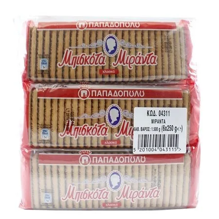 ΠΑΠΑΔΟΠΟΥΛΟΥ μπισκότα μιράντα 6x250gr – Παπαδοπούλου