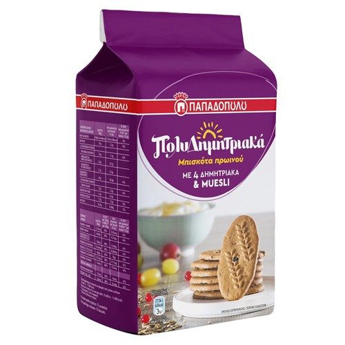 ΠΑΠΑΔΟΠΟΥΛΟΥ πολυδημητριακά μπισκότα με muesli 175gr – Παπαδοπούλου
