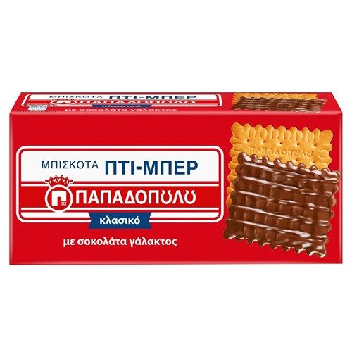 ΠΑΠΑΔΟΠΟΥΛΟΥ μπισκότα πτι-μπερ με σοκολάτα γάλακτος 200gr – Παπαδοπούλου