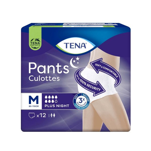 TENA pants plus night πάνα βρακάκι ακράτειας medium 12τεμ – Πάνες και Βρακάκια Ακράτειας
