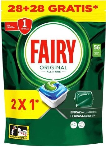 FAIRY ταμπλέτες πλυντηρίου πιάτων all in one original 56τεμ – Απορρυπαντικά Πλυντηρίου Πιάτων