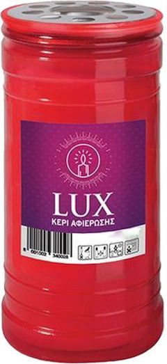 LUX κερί αφιέρωσης μνημόσυνου κόκκινο Τ20 – Είδη Μνημείων