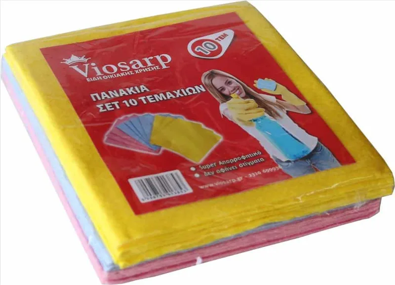 VIOSARP σπογγοπετσέτες καθαρισμού 35x32cm 10τεμ – Πανάκια Καθαρισμού