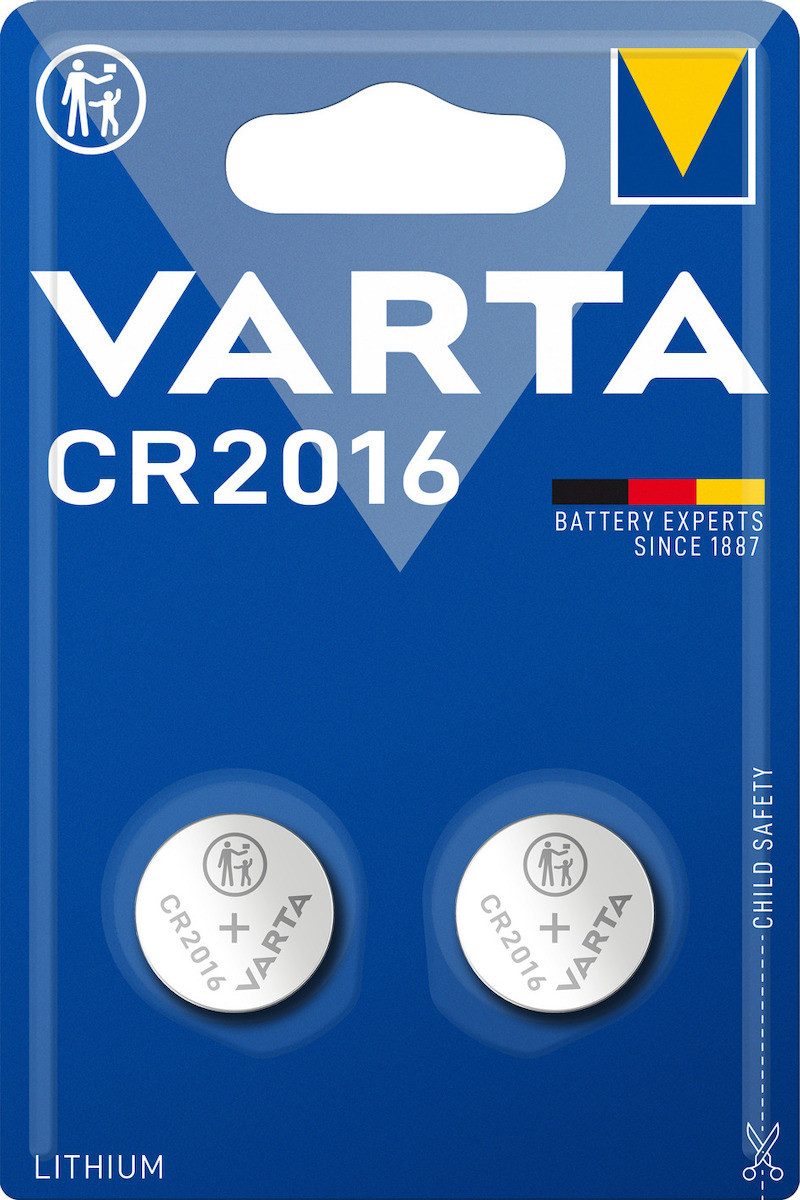 VARTA μπαταρία λιθίου CR-2016 2τεμ – Μπαταρίες Ρολογιών