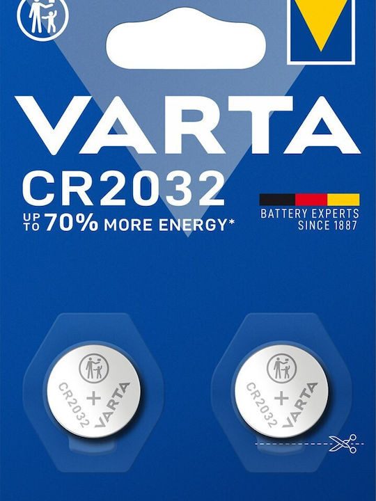 VARTA μπαταρία λιθίου CR-2032 2τεμ – Μπαταρίες Ρολογιών
