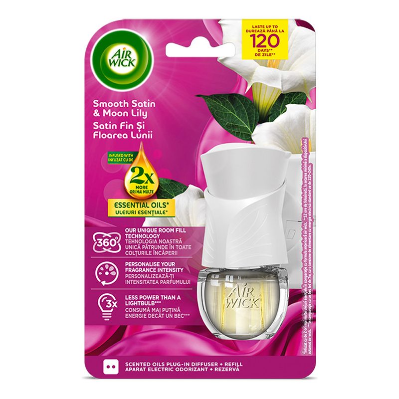 AIR WICK συσκευή ψεκασμού και ανταλλακτικό satin και moon lilly 19ml – Αρωματικά Χώρου