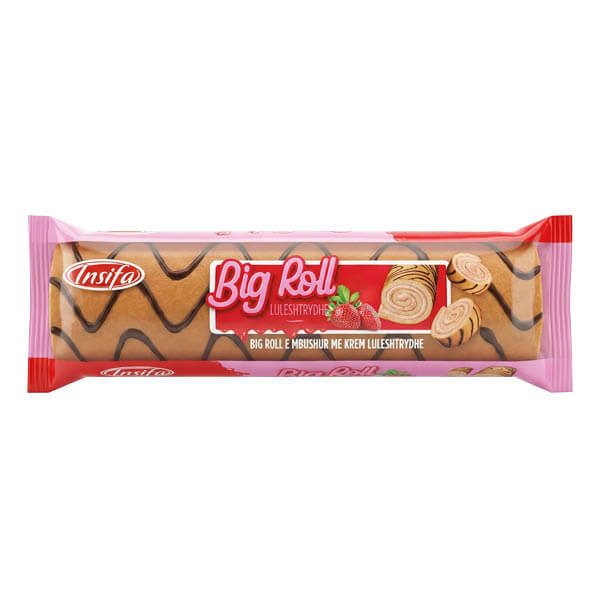 BIG ROLL κέικ με γέμιση φράουλα 300gr – Insifa – Κέικ, Τσουρέκια και Κρουασάν