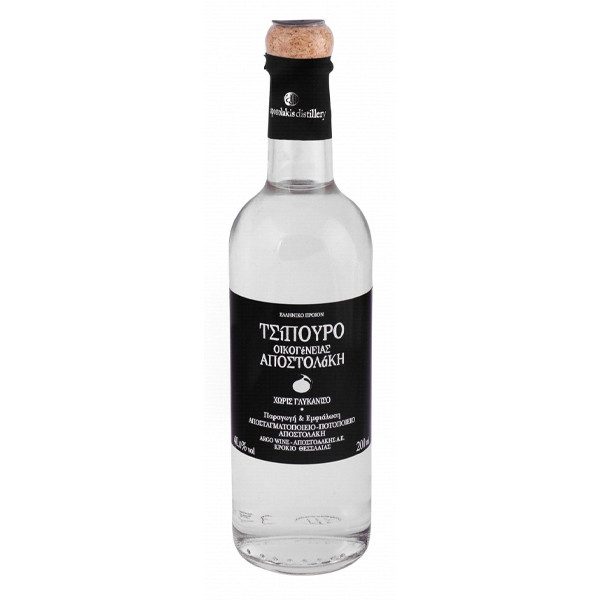 ΑΠΟΣΤΟΛΑΚΗ τσίπουρο χωρίς γλυκάνισο 200ml – Κτήμα Αποστολάκη – Ποτά