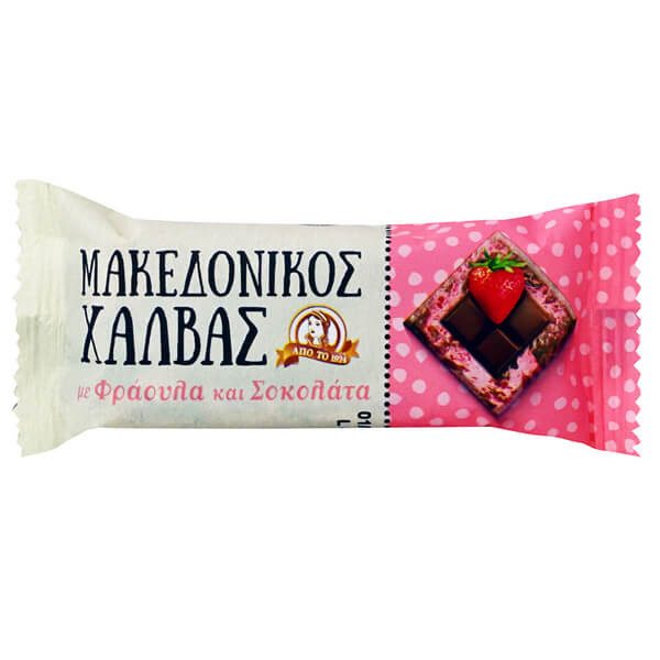 ΑΦΟΙ ΧΑΙΤΟΓΛΟΥ Μακεδονικός χαλβάς με φράουλα και σοκολάτα 16x40gr – Αφοι Χαΐτογλου – Παραδοσιακά Γλυκά