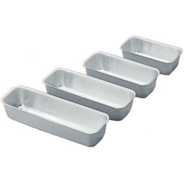 TANI HOME Gourmet σκεύη αλουμινίου μακρόστενο για κεικ 20,5x7,2cm 6τεμ – Σκεύη Αλουμινίου (Χονδρική)