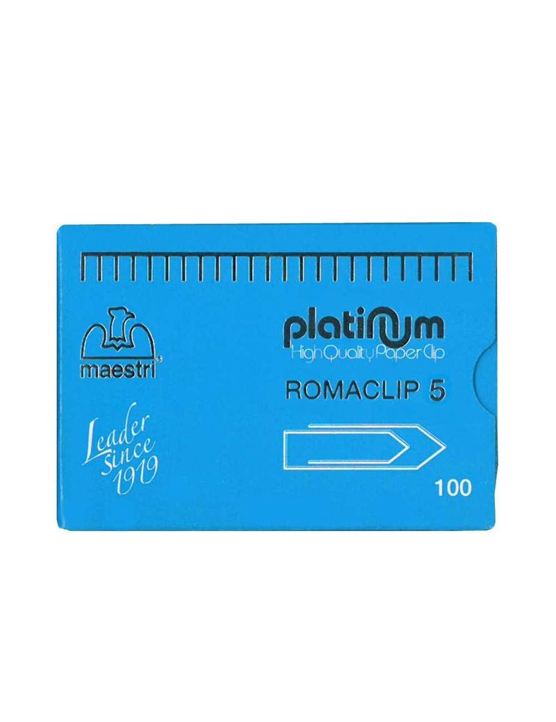 MAESTRI συνδετήρας romaclip No5 platinum 100τεμ – Συνδετήρες