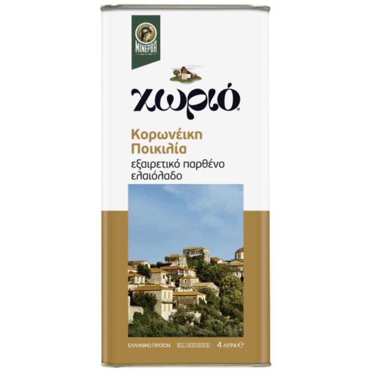 ΜΙΝΕΡΒΑ Χωριό ελαιόλαδο εξαιρετικά παρθένο Κορωνέικο 4lt – Μινέρβα