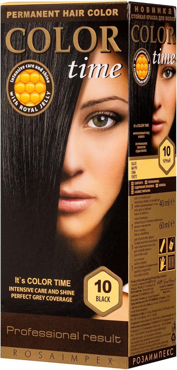 COLOR TIME βαφή μαλλιών No10 μαύρο 115ml – Βαφές Μαλλιών