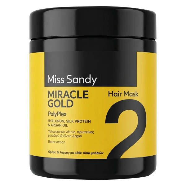 MISS SANDY μάσκα μαλλιών polyplex miracle gold 1000ml – Μάσκες Μαλλιών