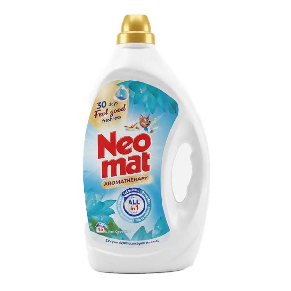 NEOMAT GEL 45m FEEL GOOD BLUE LOTUS 4 Χ 2,025 L – Απορρυπαντικά Ρούχων