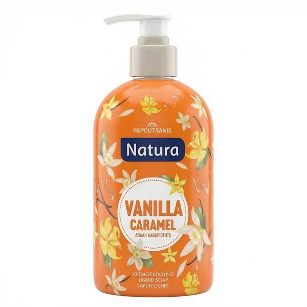 ΠΑΠΟΥΤΣΑΝΗΣ Natura κρεμοσάπουνο βανίλια 480ml – Παπουτσάνης – Προϊόντα Καθαρισμού Σώματος