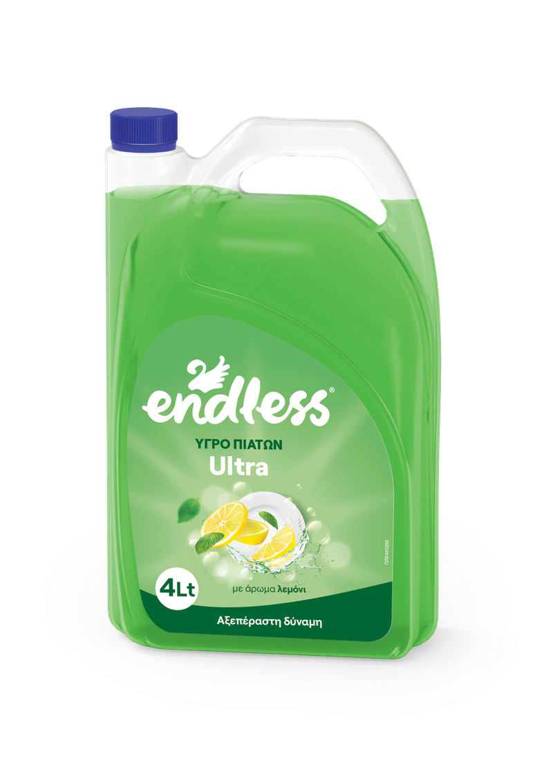 ENDLESS υγρό καθαριστικό πιάτων με λεμόνι 4lt – Υγρά Πιάτων