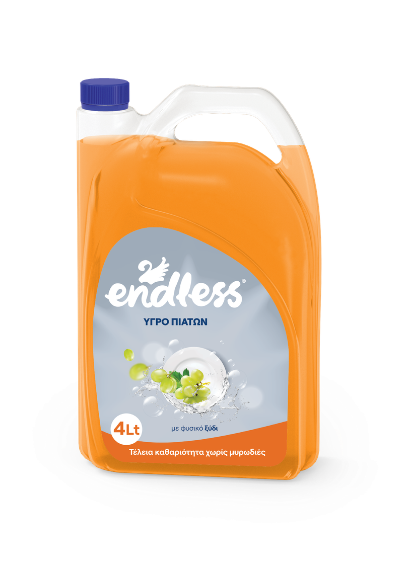 ENDLESS υγρό καθαριστικό πιάτων με ξύδι 4lt – Υγρά Πιάτων