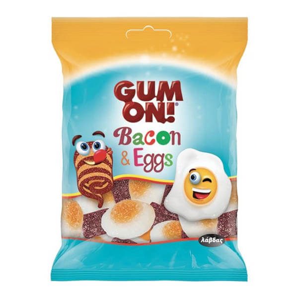 GUM ON 80gr - (BACON και EGG) – Λάβδας – Καραμέλες, Γλειφιτζούρια και Τσίχλες