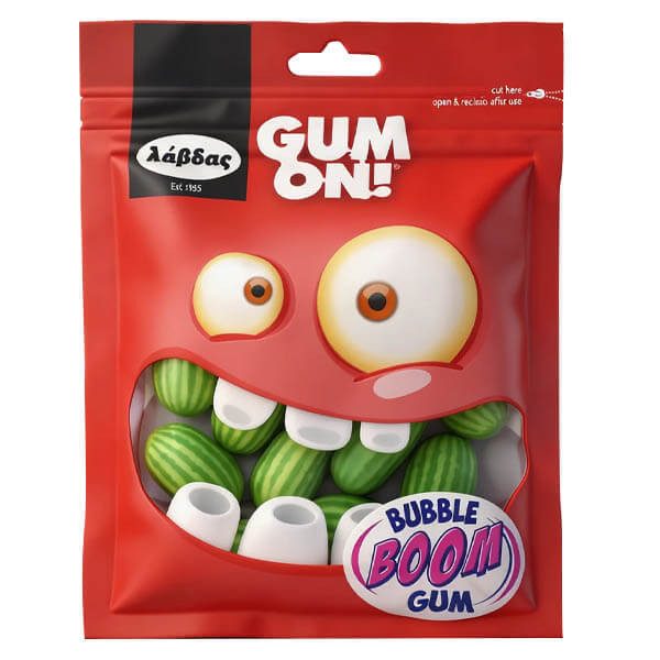 ΛΑΒΔΑΣ Gum On τσίχλες καρπουζάκια 90gr – Λάβδας – Καραμέλες, Γλειφιτζούρια και Τσίχλες