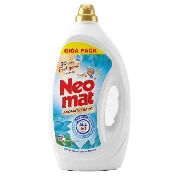 NEOMAT ΥΓΡΟ GEL 85μεζ. - (3,825lit) (FEEL GOOD BLUE LOTUS) – Απορρυπαντικά Ρούχων