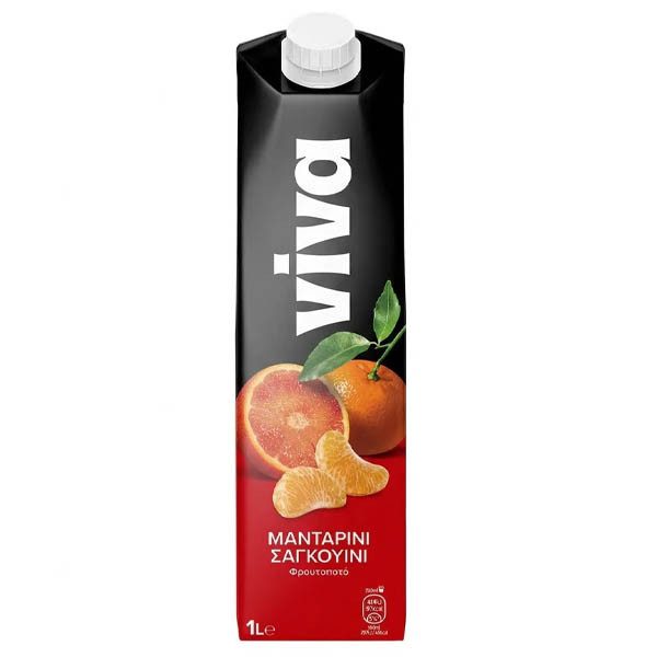VIVA φρουτοποτό μανταρίνι και σαγκουίνι 1lt – Χυμοί