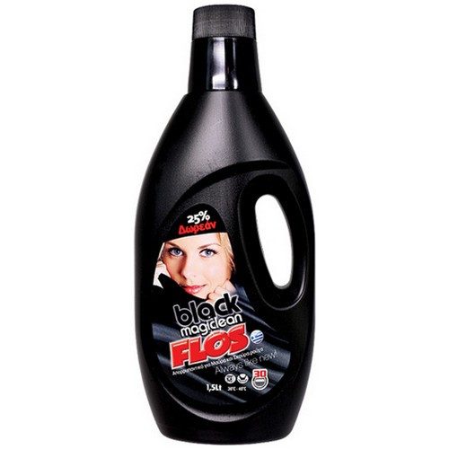 FLOS Black Magic Clean υγρό πλυντηρίου ρούχων για μαύρα ρούχα 1,5lt – Απορρυπαντικά Ρούχων