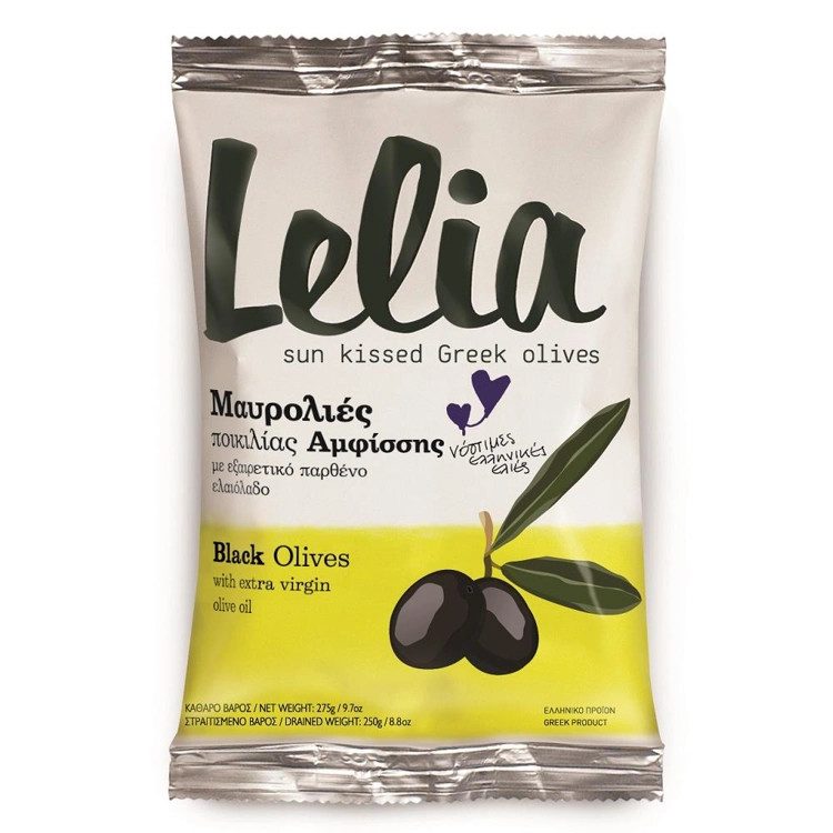 ΛΕΛΙΑ ελιές μαυροελιές 250gr – Λέλια