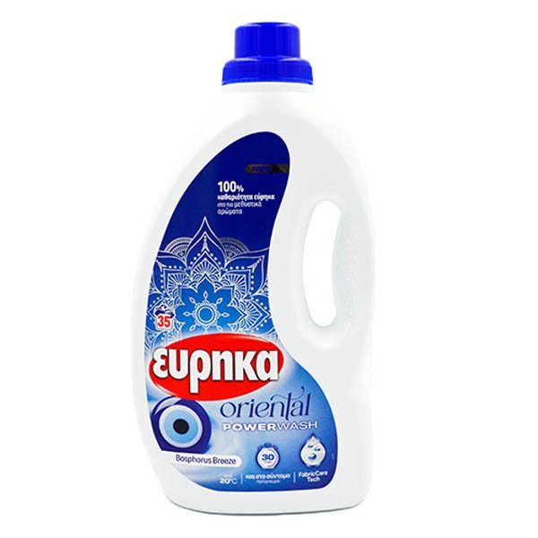 ΕΥΡΗΚΑ υγρό απορρυπαντικό ρούχων oriental powerwash bosphorus breeze 35μεζ 1,4lt – Εύρηκα – Απορρυπαντικά Ρούχων