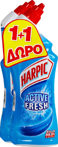 HARPIC υγρό καθαριστικό λεκάνης θαλάσσια φρεσκάδα 2x750ml – Καθαριστικά Μπάνιου