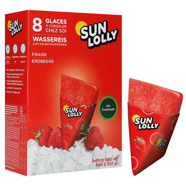 SUN LOLLY γρανίτες φράουλα 8x60ml – Καραμέλες, Γλειφιτζούρια και Τσίχλες