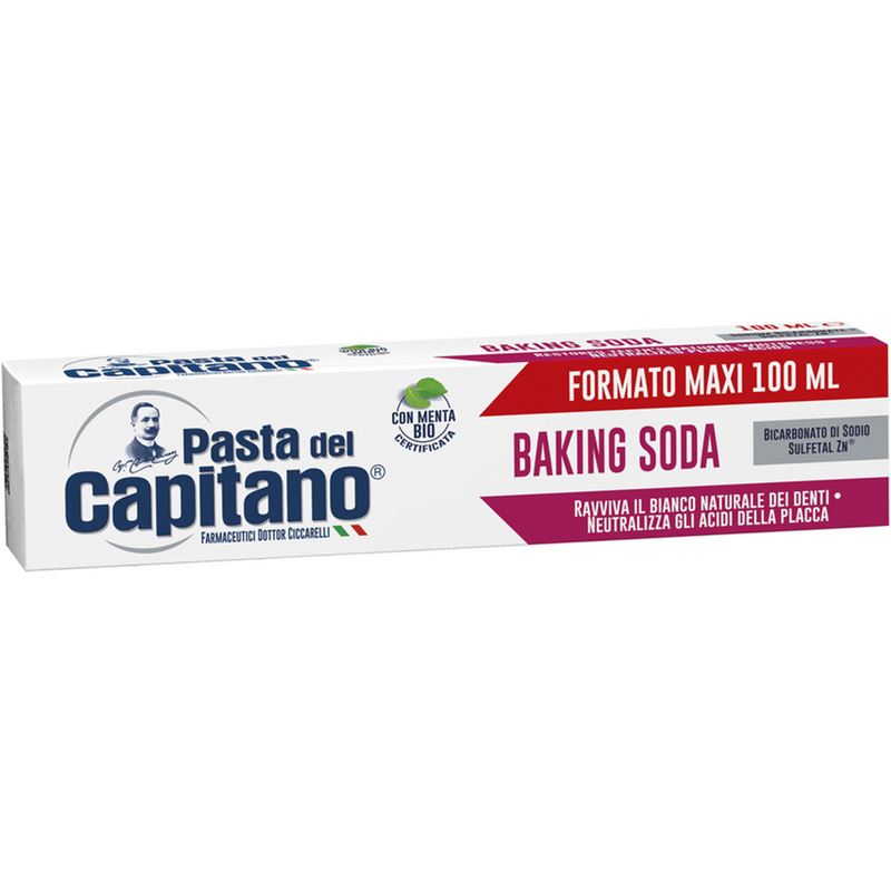 PASTA DEL CAPITANO οδοντόκρεμα με σόδα μαγειρικής 100ml – Οδοντόκρεμες
