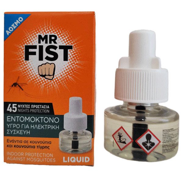 MR. FIST εντομοαπωθητικό υγρό ανταλλακτικό για 45 νύχτες 40ml – Εντομοκτόνα και Εντομοαπωθητικά Χώρου