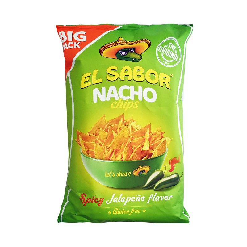 EL SABOR nacho chips spicy jalapeno 180gr – Πατατάκια