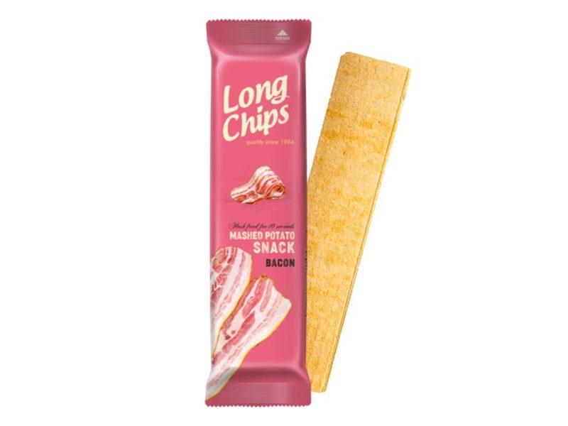 LONG CHIPS από πουρέ πατάτας με γεύση μπέικον 75gr – Πατατάκια