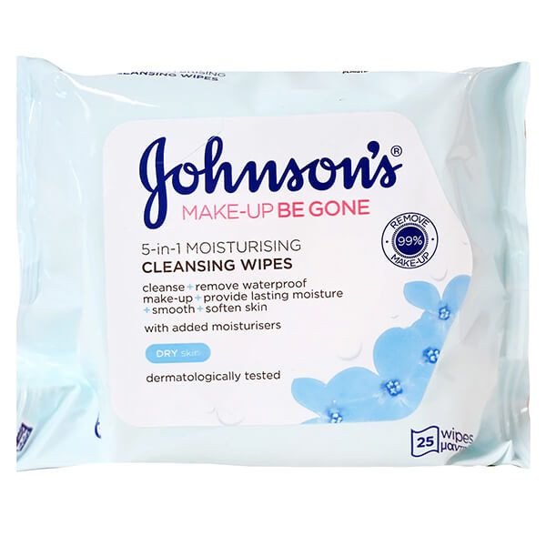 JOHNSON'S μαντηλάκια καθαρισμού dry skin 25τεμ. – Καθαριστικά Προσώπου