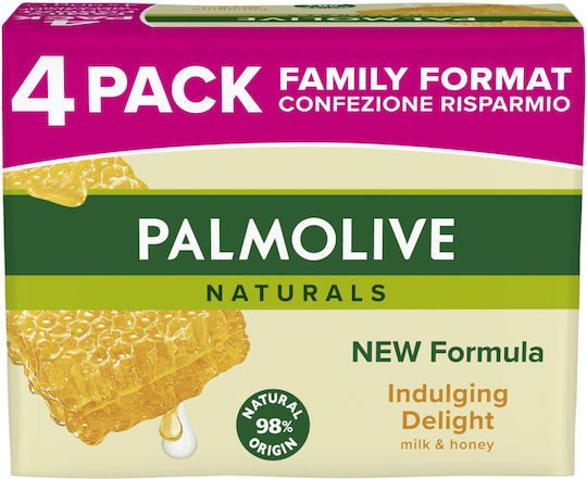 PALMOLIVE ΣΑΠΟΥΝΙ 4x90gr - (ΓΑΛΑ και ΜΕΛΙ) – Περιποίηση Σώματος