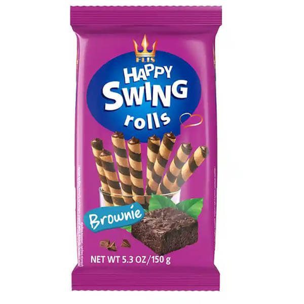 HAPPY SWING ROLLS 150gr. - (BROWNIE) – Παπαδοπούλου – Σοκολάτες