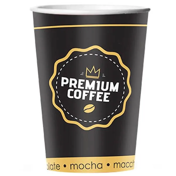 GOLD PREMIUM COFFEE ποτήρι χάρτινο single wall 8οz 50τεμ – Ποτήρια μιας Χρήσης