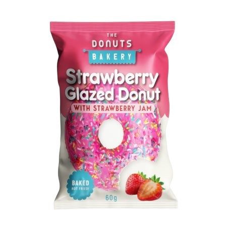 THE DONUTS BAKERY donut με μαρμελάδα φράουλα 60gr – Κέικ, Τσουρέκια και Κρουασάν