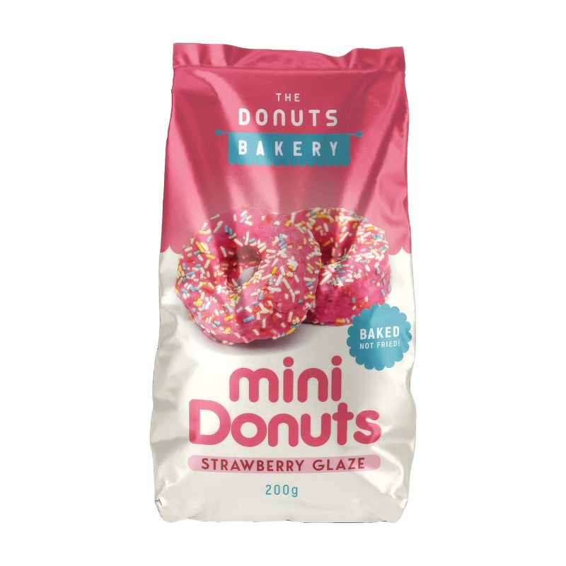 THE DONUTS BAKERY donut mini με μαρμελάδα φράουλα 200gr – Κέικ, Τσουρέκια και Κρουασάν
