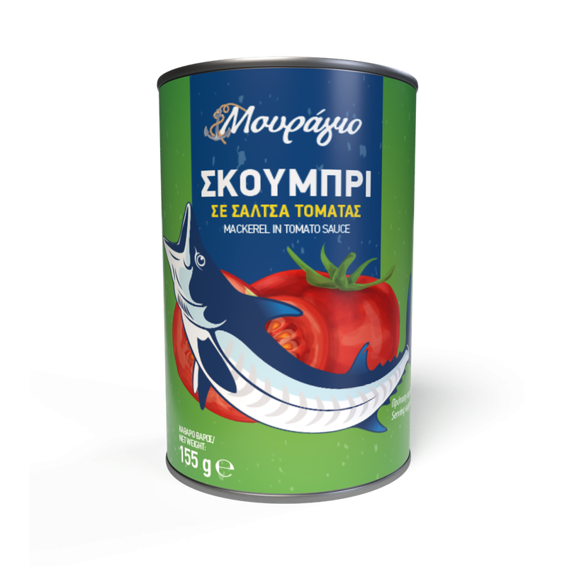 ΜΟΥΡΑΓΙΟ σκουμπρί σε σάλτσα τομάτας 155gr – Μουράγιο – Τρόφιμα Μακράς Συντήρησης