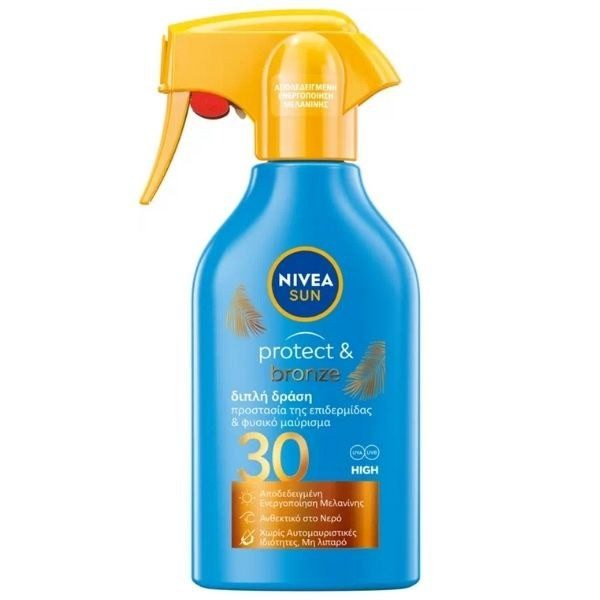 NIVEA sun αντηλιακό γαλάκτωμα spray protect και bronze fp30+ 270ml – Αντηλιακά