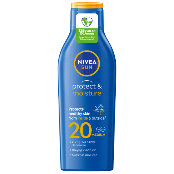NIVEA sun αντηλιακό γαλάκτωμα protect και moisture fp20 200ml – Αντηλιακά